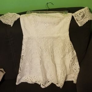 Forever 21 white lace mini dress